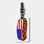 Patriottische Amerikaanse vlag hotdog Bagagelabel (Voorkant verticaal)