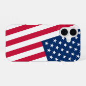 Patriottische Amerikaanse vlag iPhone Case iPhone 16 Hoesje (Achterkant horizontaal)