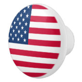 Patriottische Amerikaanse Vlag Keramische Knop (Rechts)