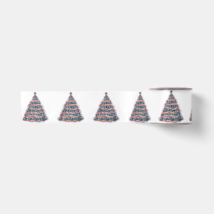 Patriottische Amerikaanse Vlag Kerstboom Lint