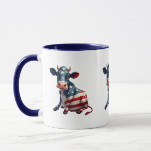 Patriottische Amerikaanse vlag Koe Mok