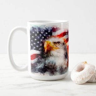 Patriottische Amerikaanse vlag Koffiemok