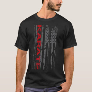 Patriottische Amerikaanse Vlag Martial Arts Karate T-shirt
