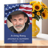 Patriottische Amerikaanse vlag Memorial Veteran be Programma