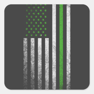 Patriottische Amerikaanse vlag mentale gezondheid Vierkante Sticker