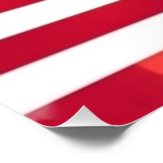 Patriottische Amerikaanse vlag met kleurrijke har Perfect Poster (Hoek)