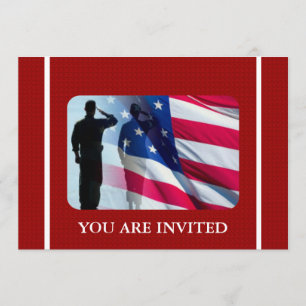 Patriottische Amerikaanse vlag met Veteran Soldaat Kaart