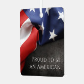 Patriottische Amerikaanse vlag Metalen Ornament (Voorkant links)