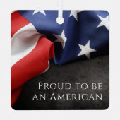 Patriottische Amerikaanse vlag Metalen Ornament (Achterkant)