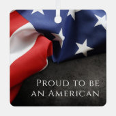 Patriottische Amerikaanse vlag Metalen Ornament (Voorkant)