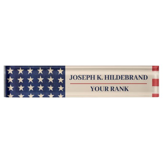 Patriottische Amerikaanse vlag Naambordje (Voorkant)