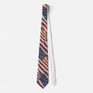 Patriottische Amerikaanse vlag Necktie Stropdas