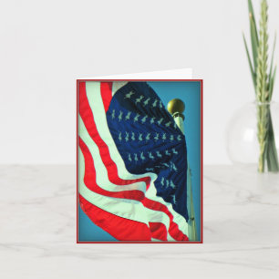 Patriottische Amerikaanse vlag Note Kaart