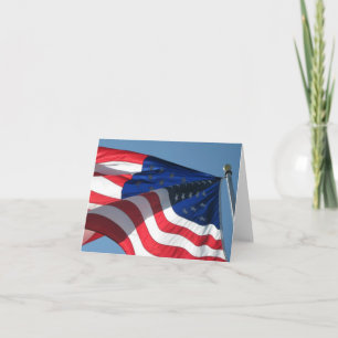 Patriottische Amerikaanse Vlag Notitiekaart