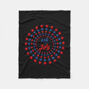 Patriottische Amerikaanse vlag onafhankelijkheidsd Fleece Deken