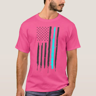 Patriottische Amerikaanse vlag ontwerp fluit T-shirt