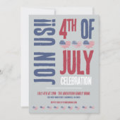 Patriottische Amerikaanse vlag op 4 juli Kaart (Voorkant)