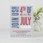 Patriottische Amerikaanse vlag op 4 juli Kaart (Staand voorkant)