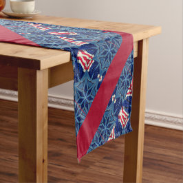 Patriottische Amerikaanse vlag op 4 juli Korte Tafelloper