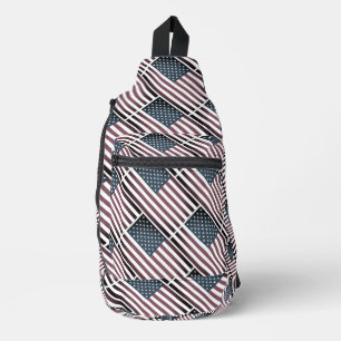 Patriottische Amerikaanse vlag patroon Crossbody T Sling Bag