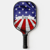 Patriottische Amerikaanse vlag Pickleball Paddle (Voorkant)