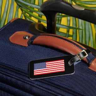 Patriottische Amerikaanse vlag reizen bagagelabel 