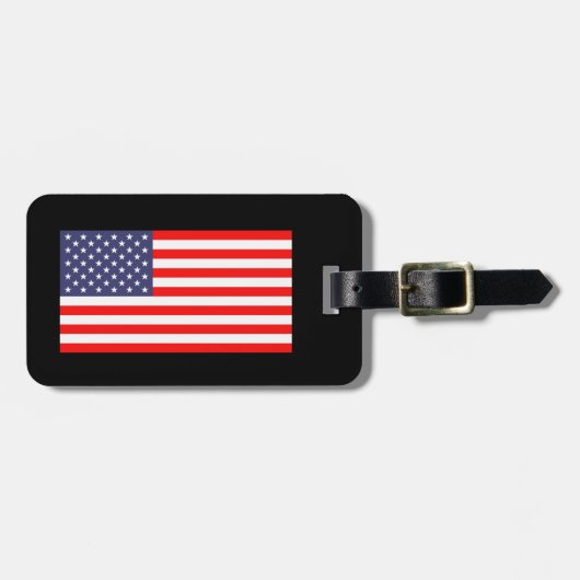 Patriottische Amerikaanse vlag reizen bagagelabel (Voorkant horizontaal)