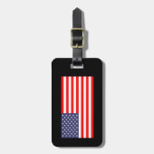 Patriottische Amerikaanse vlag reizen bagagelabel (Voorkant verticaal)