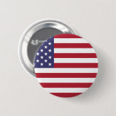 Patriottische Amerikaanse vlag Ronde Button 5,7 Cm (Voorkant /achterkant)