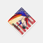 Patriottische Amerikaanse vlag Rood Wit en Blauw P Servet (Hoek)