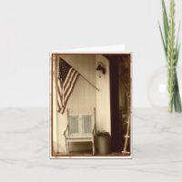 Patriottische Amerikaanse vlag Sepia Note Kaart