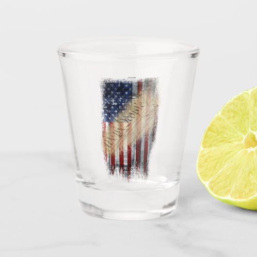Patriottische  Amerikaanse vlag Shot Glas (Voorkant)