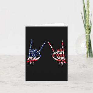 Patriottische Amerikaanse vlag Skeleton Rock op De Kaart
