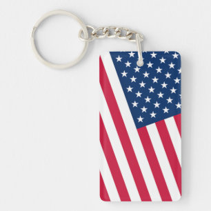 Patriottische Amerikaanse vlag Sleutelhanger