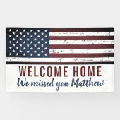 Patriottische Amerikaanse vlag Spandoek (Horizontaal)