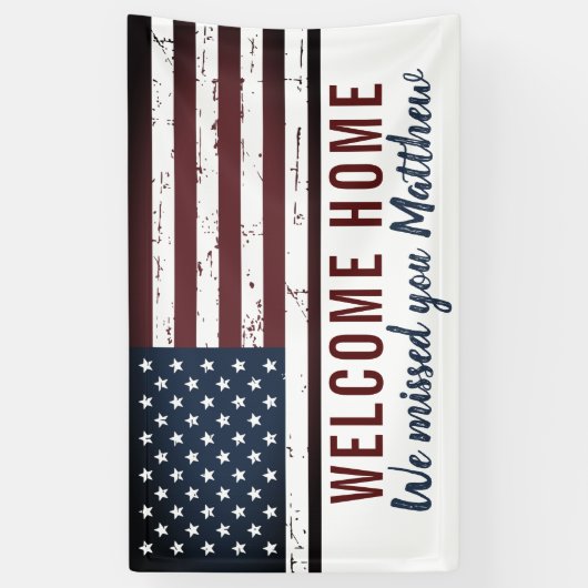 Patriottische Amerikaanse vlag Spandoek (Verticaal)