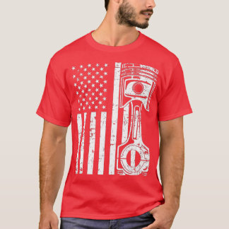 Patriottische Amerikaanse vlag Spierkraan  T-shirt