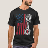 Patriottische Amerikaanse vlag Spierkraan  T-shirt (Voorkant)