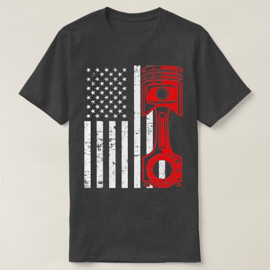 Patriottische Amerikaanse vlag Spierkraan T-shirt (Design voorkant)