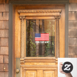Patriottische Amerikaanse vlag statische transpara Raamsticker