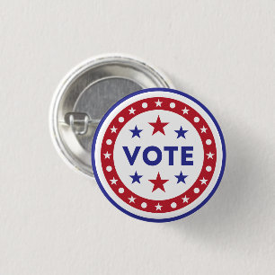 Patriottische Amerikaanse vlag stemmen Ronde Button 3,2 Cm