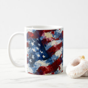 Patriottische Amerikaanse vlag sterren en strepen Koffiemok