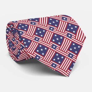 Patriottische Amerikaanse vlag sterren en strepen Stropdas