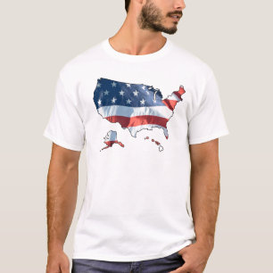 Patriottische Amerikaanse vlag T-shirt