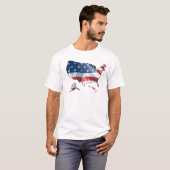 Patriottische Amerikaanse vlag T-shirt (Voorkant volledig)