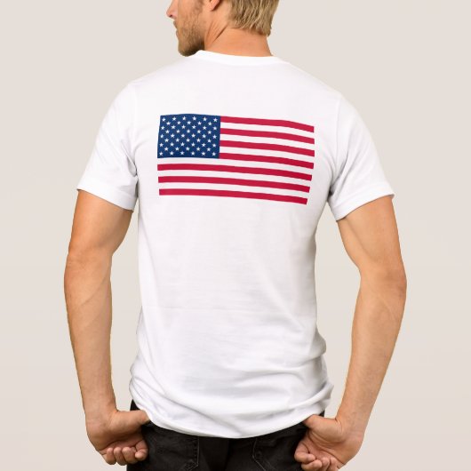 Patriottische Amerikaanse vlag Tri-Blend Shirt (Achterkant)