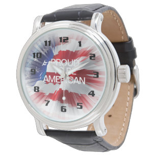 Patriottische Amerikaanse vlag Trots om Amerikaans Horloge