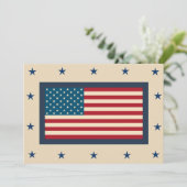 Patriottische Amerikaanse Vlag Uitnodigingen (Staand voorkant)