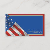 Patriottische Amerikaanse vlag Visitekaartje (Voorkant)