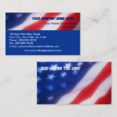 Patriottische Amerikaanse vlag Visitekaartjes (Voorkant / Achterkant)